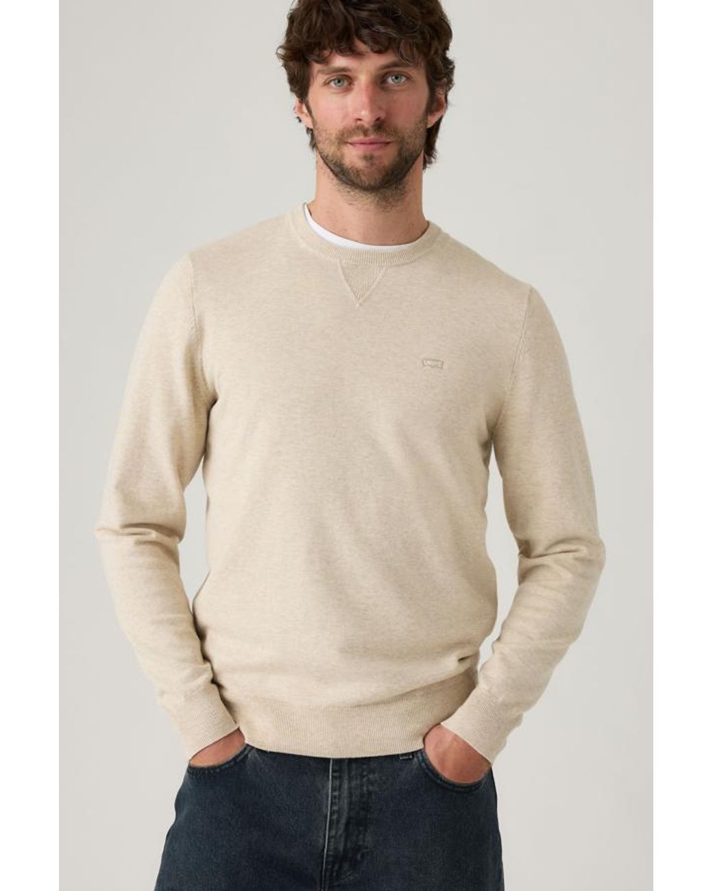 Levi's Leichter Housemark Pullover in Natural für Herren