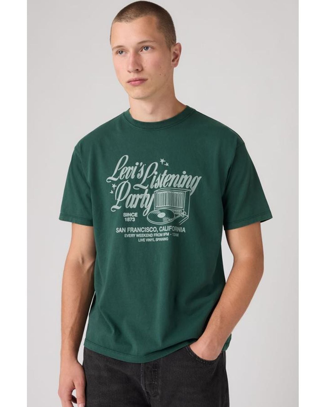 Levi's Green Graphic Vintage Fit Tee for men