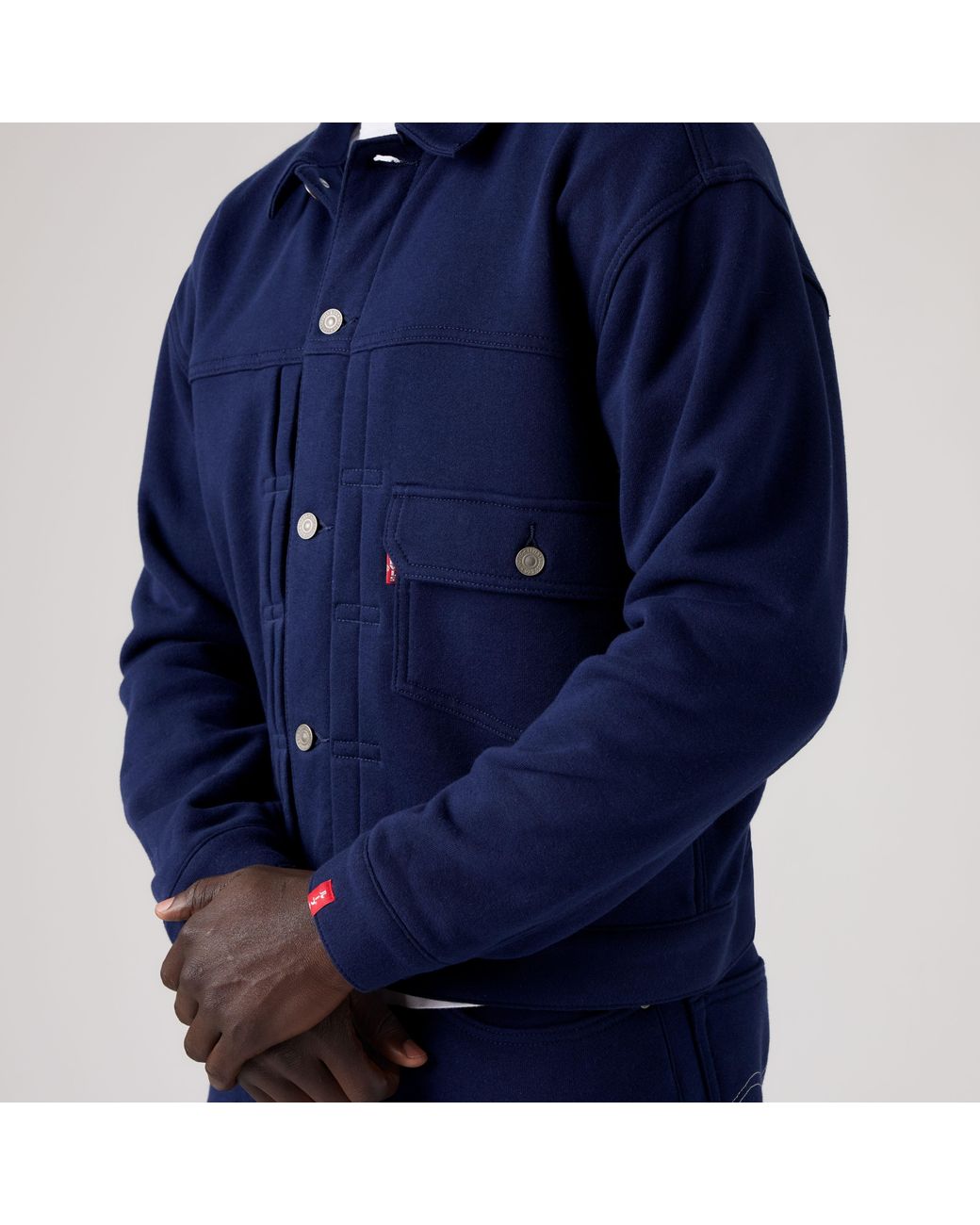 Levi's X Beams X Loopwheeler Super Wide Type I Jack Voor in het Blue voor heren