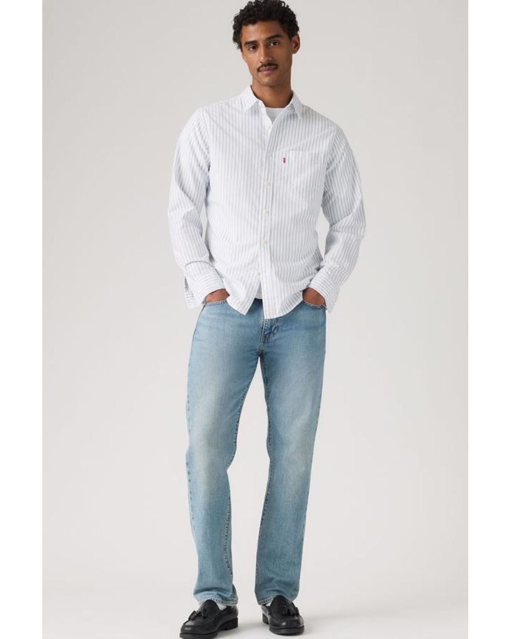 Levi's Blue 502 Taper Jeans for men