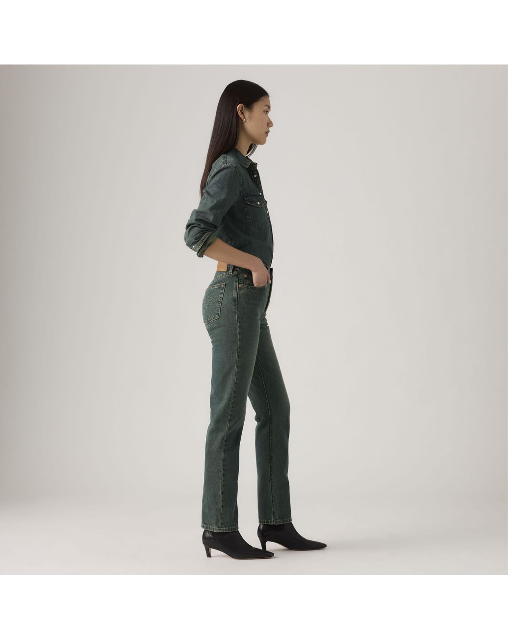 Jeans 501 Original di Levi's in Green