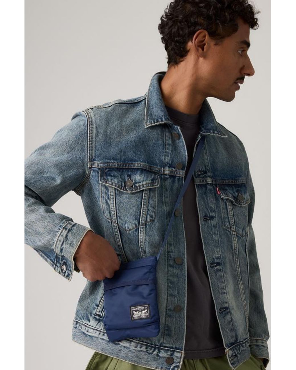 Levi's Blue Mission Bay Crossbody Pouch for men