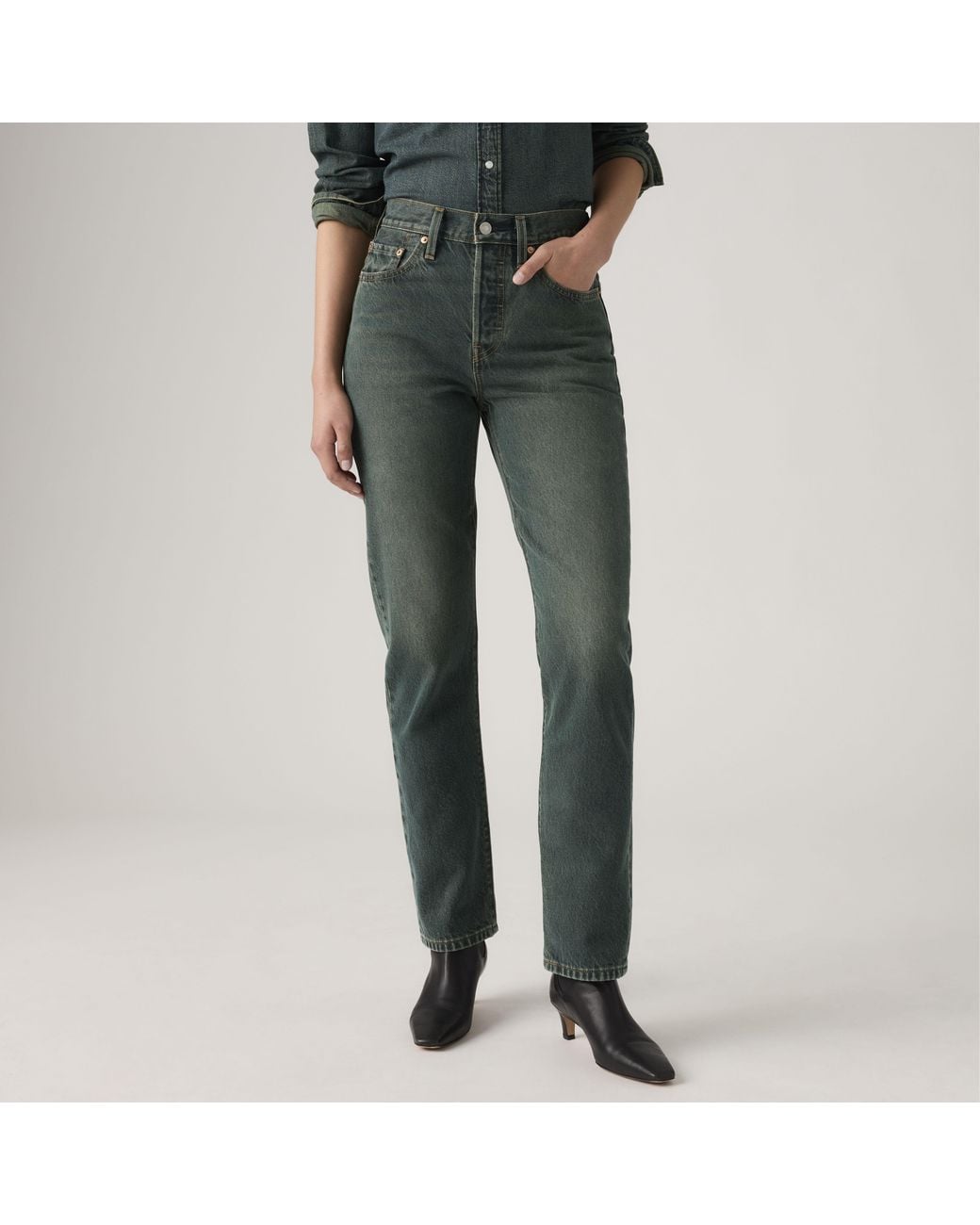 Jeans 501 Original di Levi's in Green