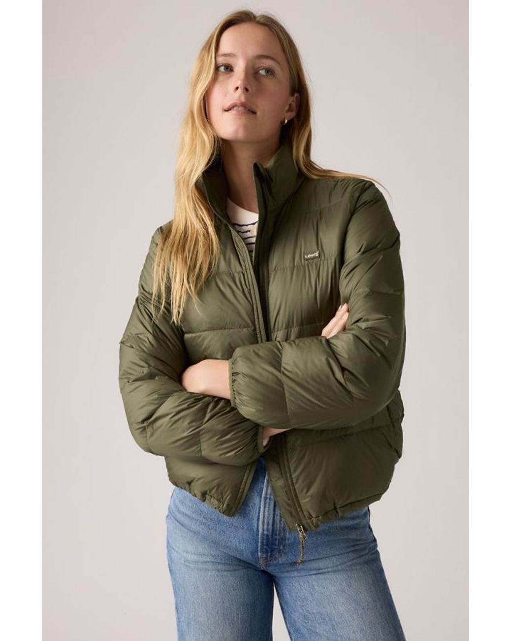 Levi's Green Willa Down Packable Jacket
