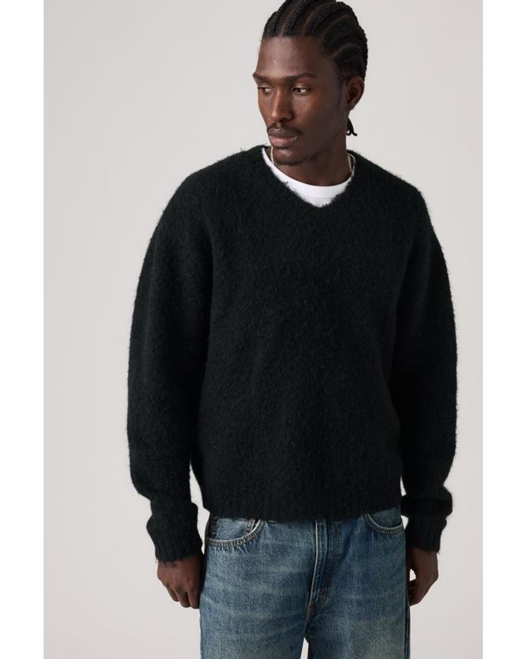 Levi's Black Miles V Neck Sweater for men