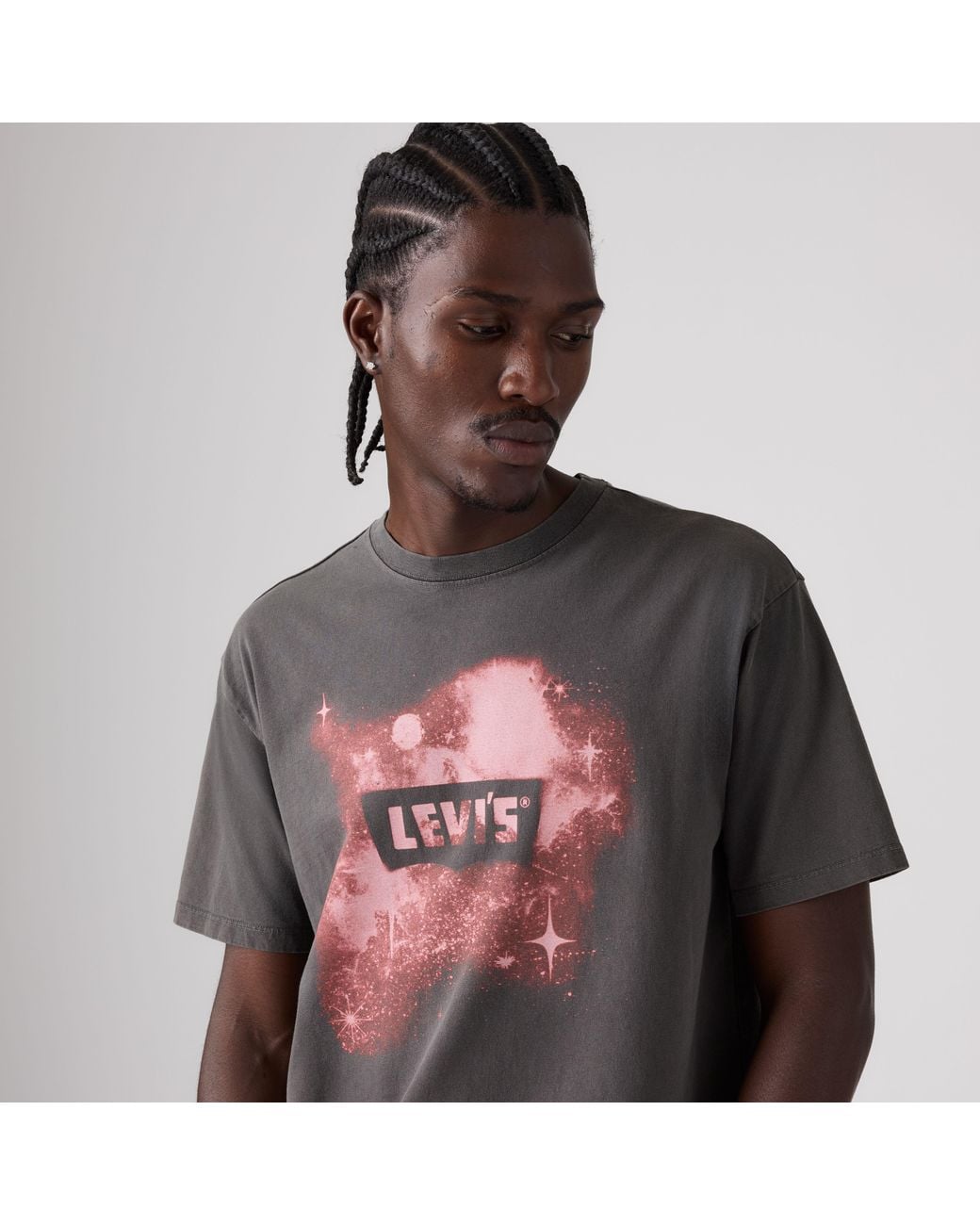 Levi's Gray Graphic Vintage Fit Tee for men