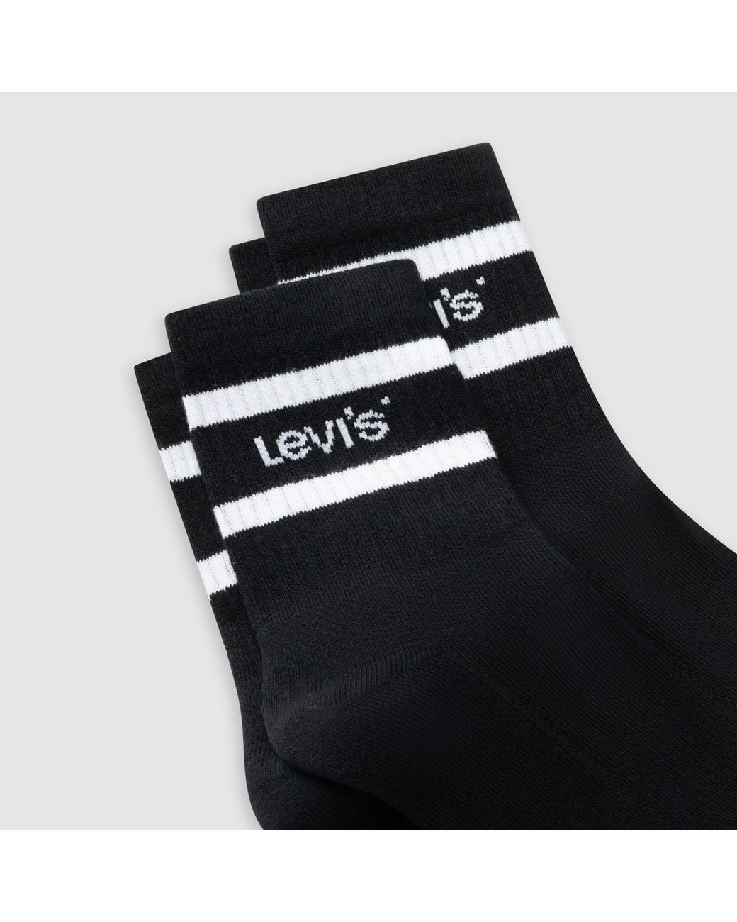 Levi's Black Short Cut Sport Socks 2 Pack for men