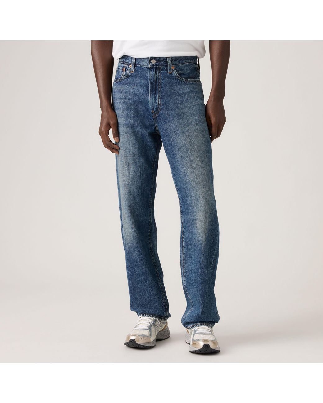 Levi's Green 568 Loose Straight Linen+ Denim Jeans for men