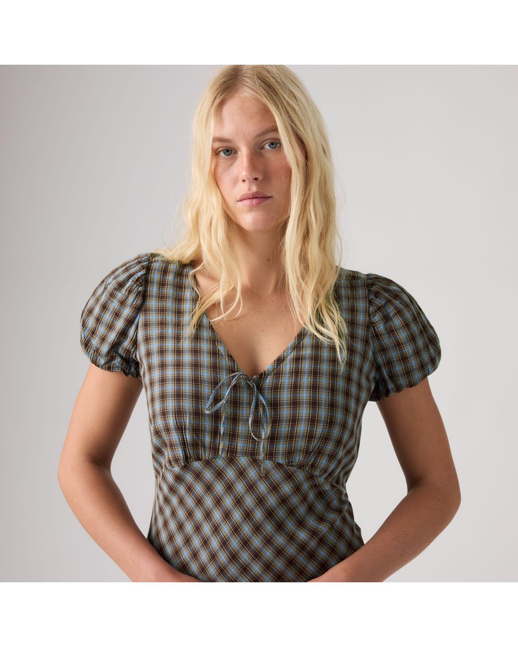Levi's Brown Lira Short Sleeve Midi Dress