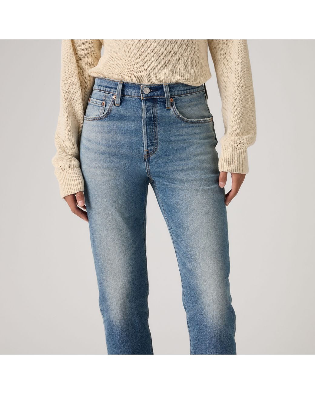 Levi's Blue Cropped 501 Original Jeans A8746-0005