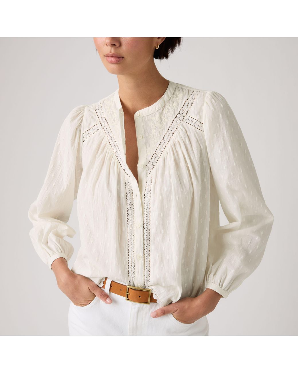 Levi's White Cleo Blouse
