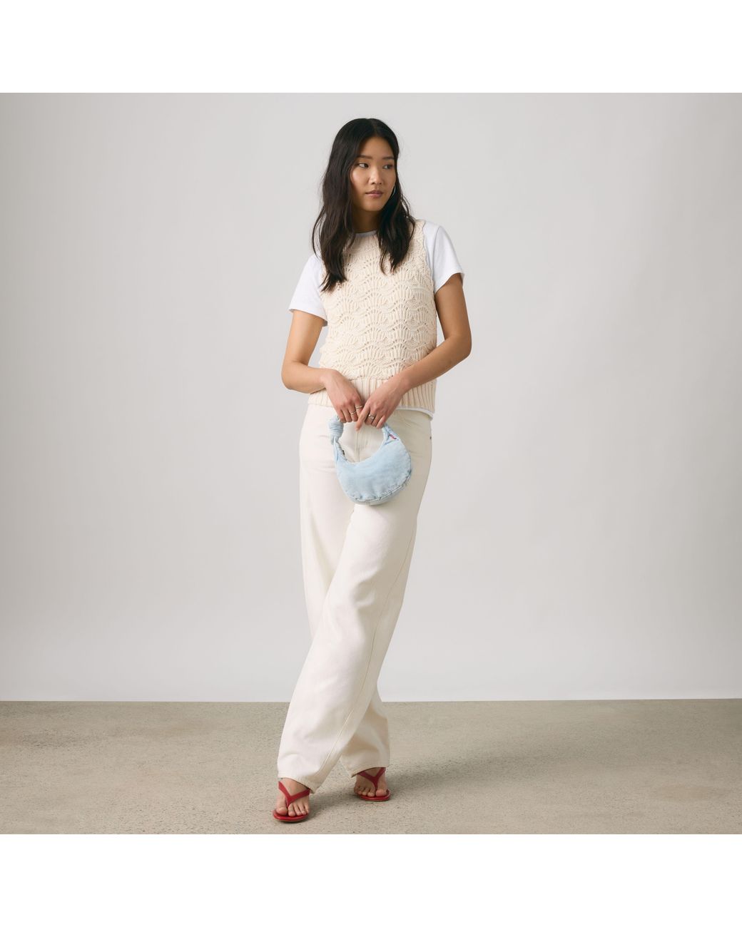 Levi's White Hope Crochet Tank Top