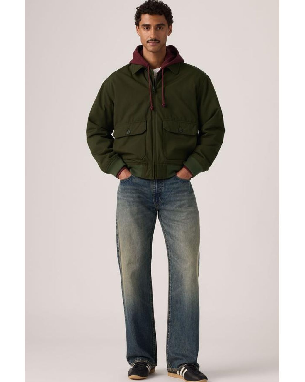 Levi's Black 567 Relaxed Flare Jeans for men