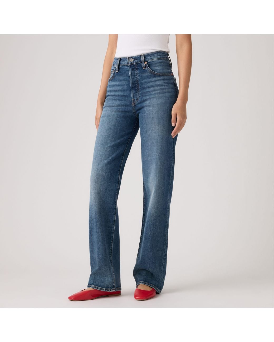 Levi's Blue Ribcage Full Length Jeans