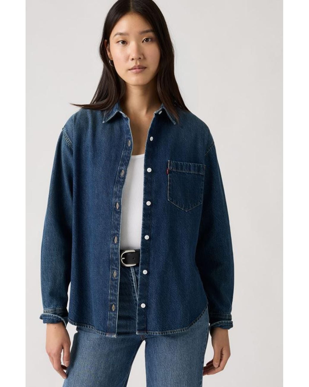 Levi's Blue Harlie Boyfriend Shirt