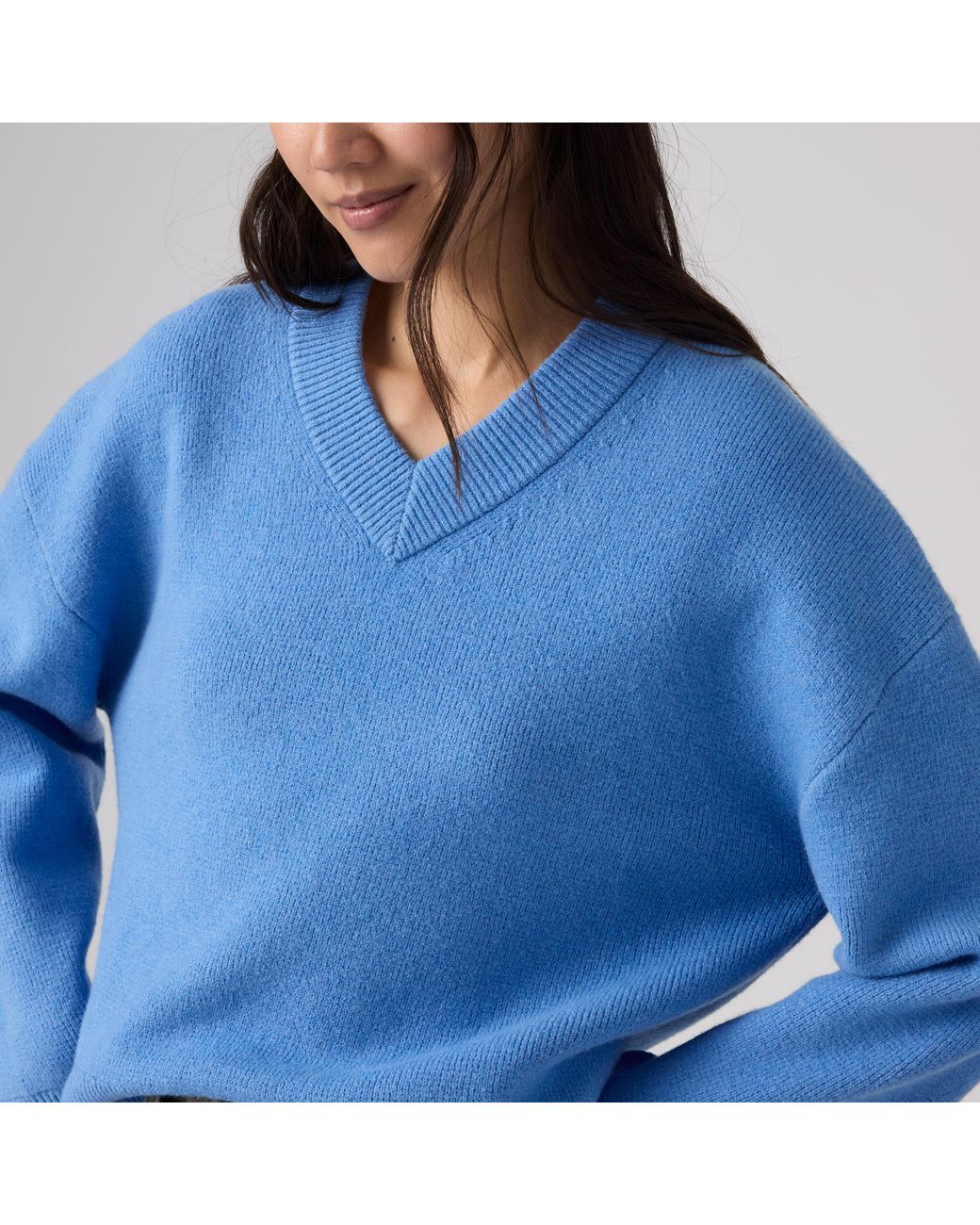 Levi's Blue Supersoft V Neck Sweater