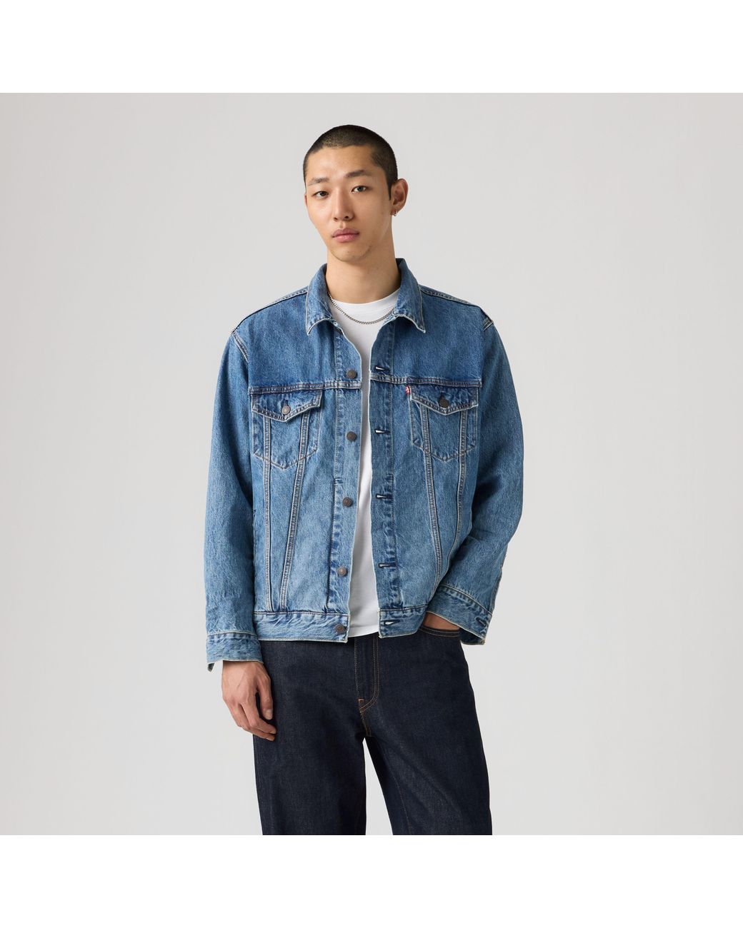 Levi's Relaxed Trucker Jacket in het Blue voor heren