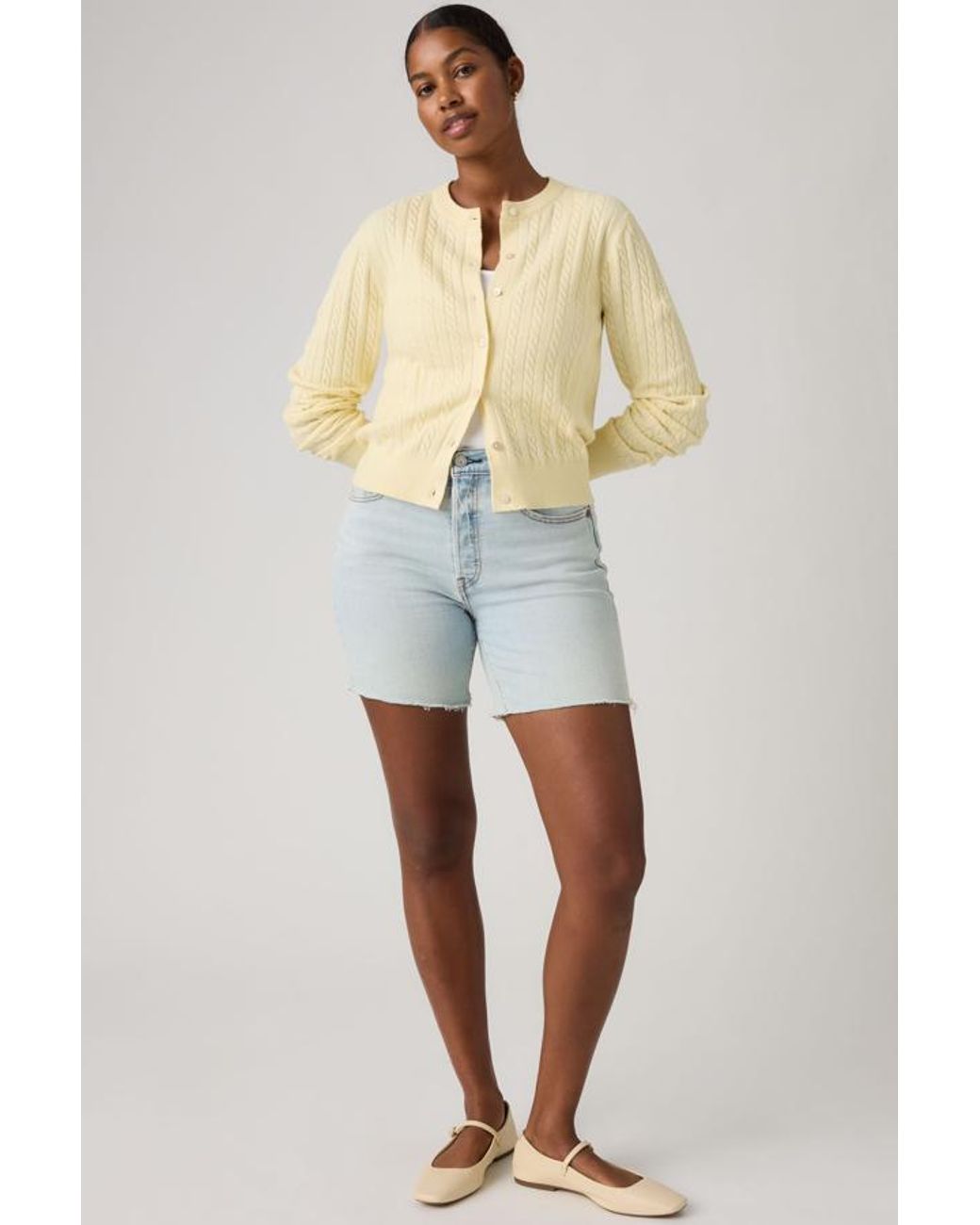 Levi's Blue 501 Mid Thigh Lightweight Shorts
