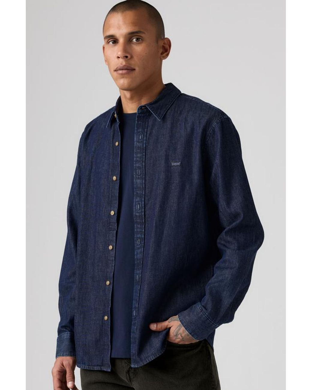 Levi's Blue Battery Housemark Standard Shirt for men