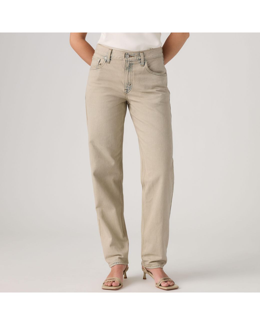 Jeans Rectos Bajos Levi's de color Natural