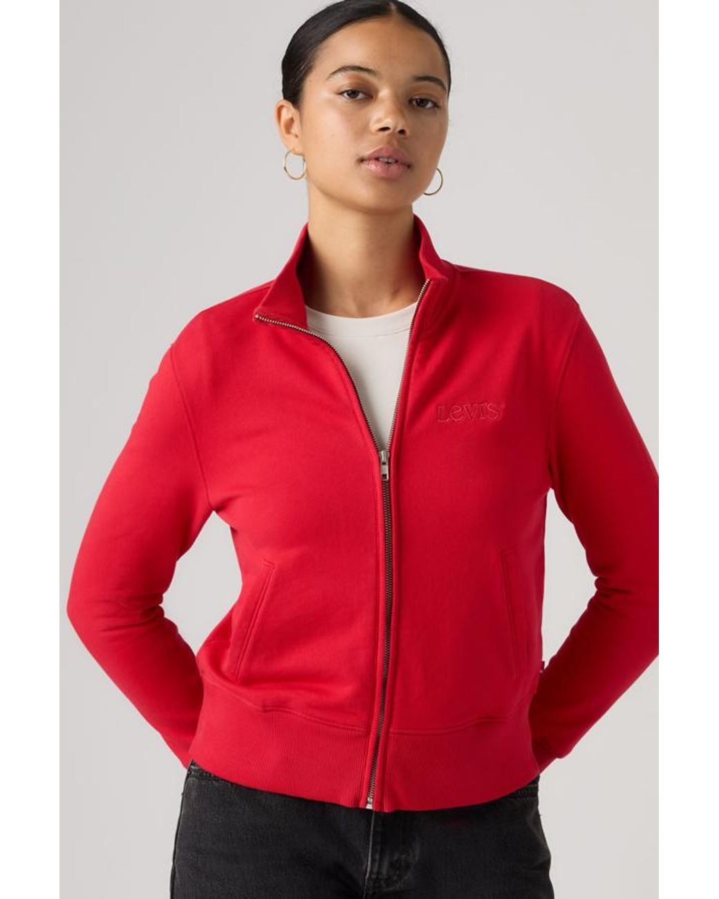 Levi's Red Graphic Slim Fit Full Zip Sweatshirt