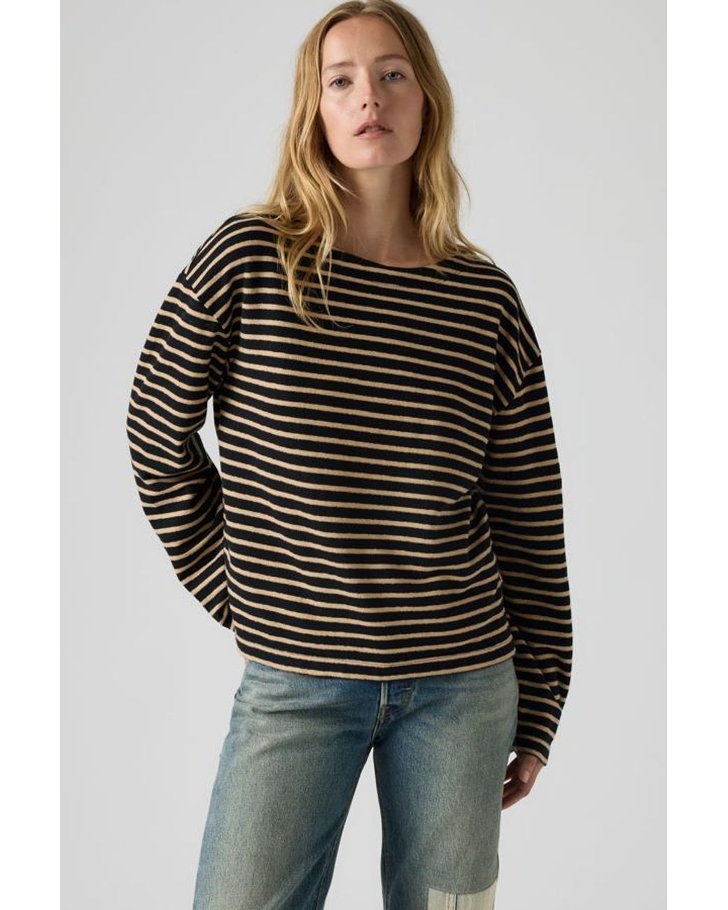 Levi's Black Esme Relaxed Long Sleeve Top
