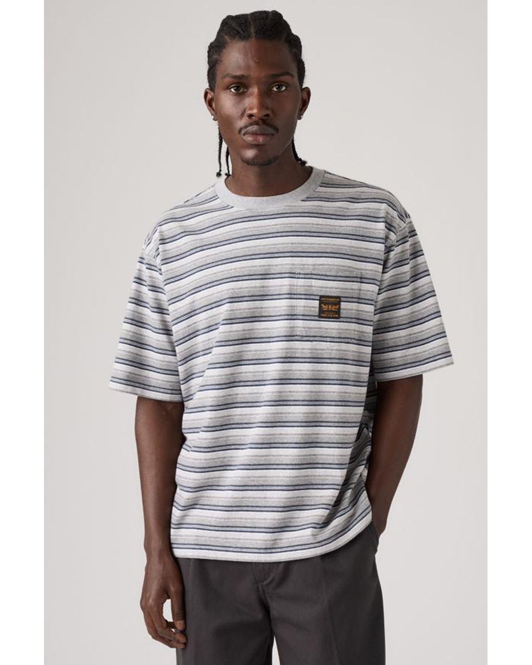 Levi's Gray Workwear Pocket Tee for men