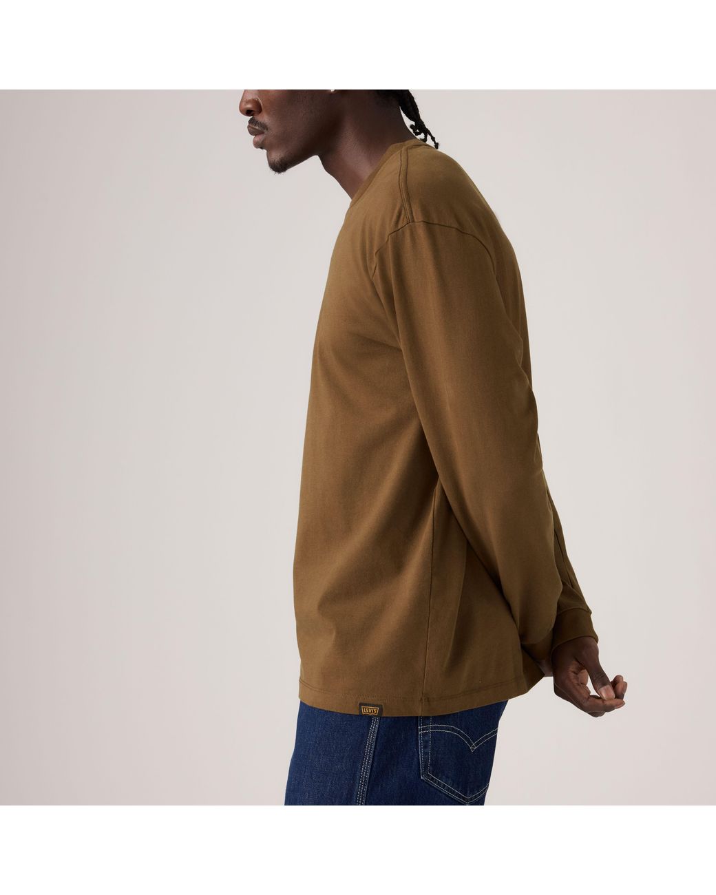 Levi's Brown Long Sleeve Workwear Tee for men