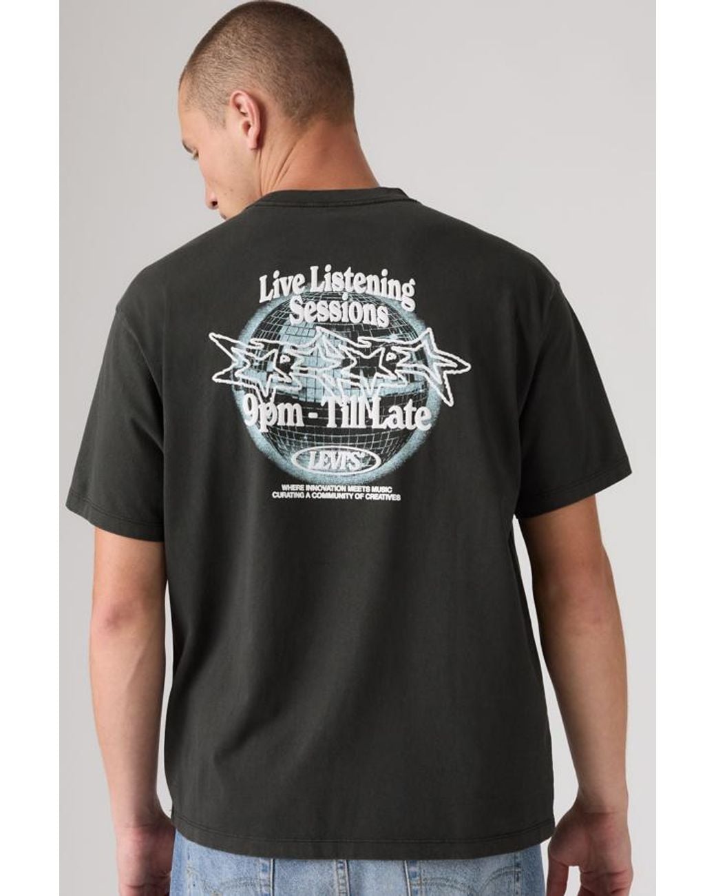 Levi's Black Graphic Vintage Fit Tee for men