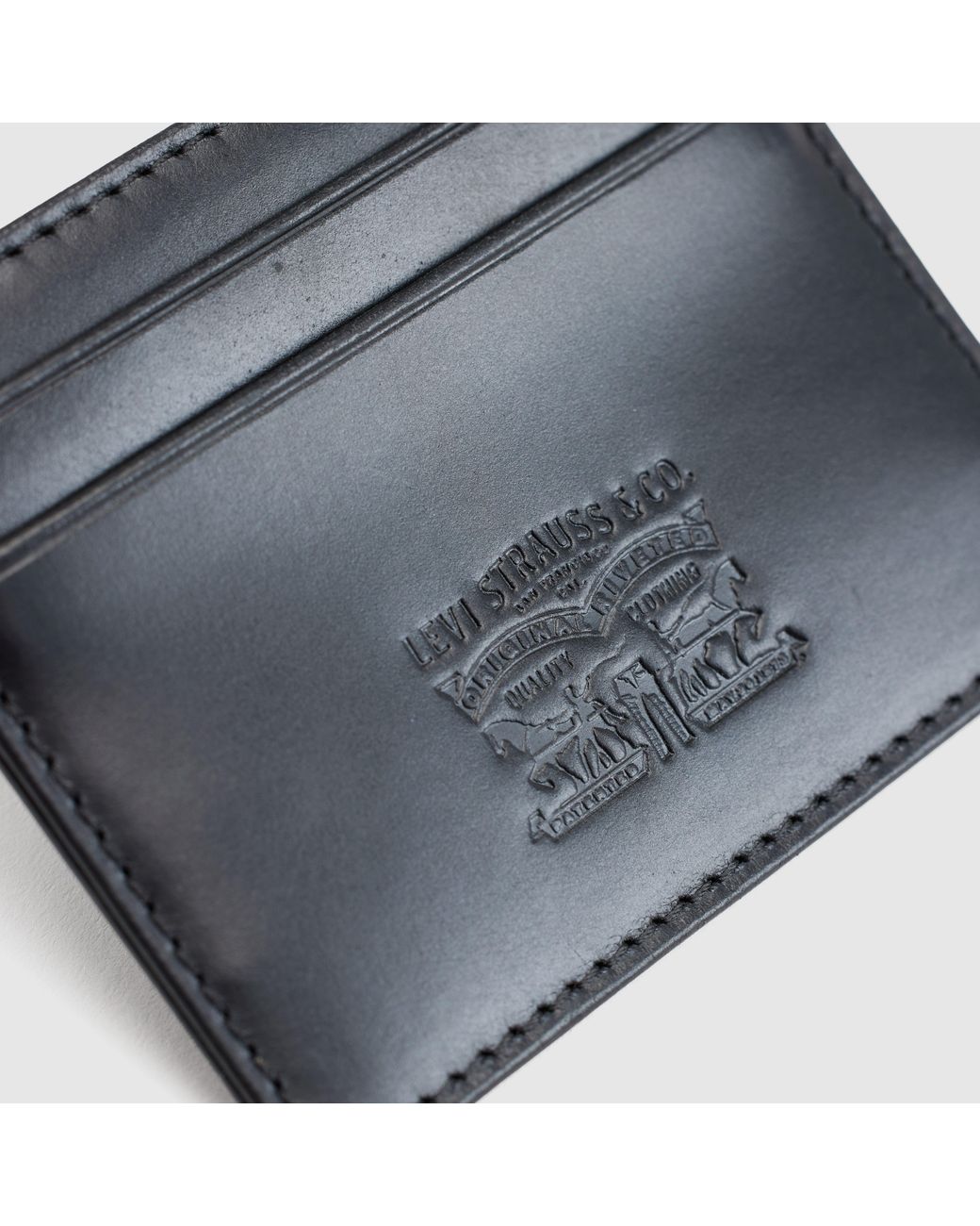 Levi's Leren Pasjeshouder in het Black voor heren