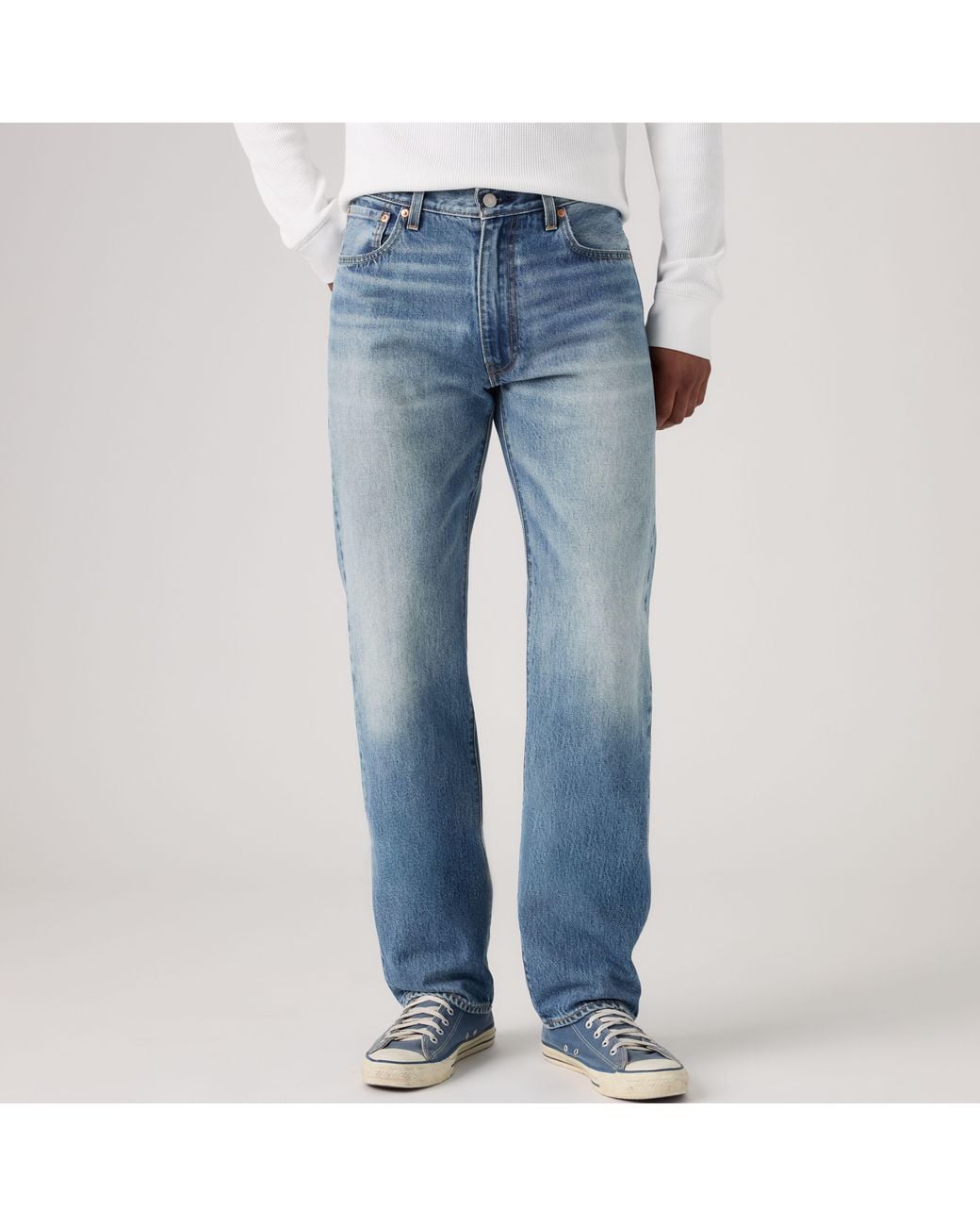 Levi's Blue 555 Relaxed Straight Jeans for men