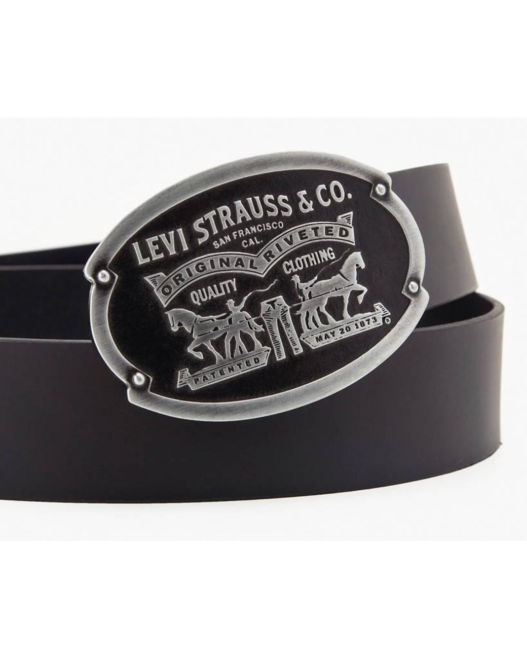 Levi's Billy Plaque Riem in het Black voor heren