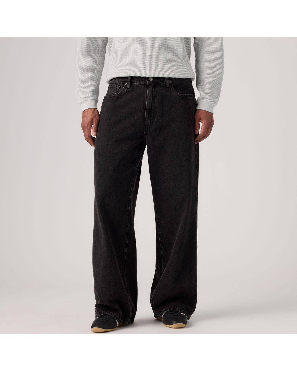 Levi's Gray Baggy Wide Leg Jeans for men