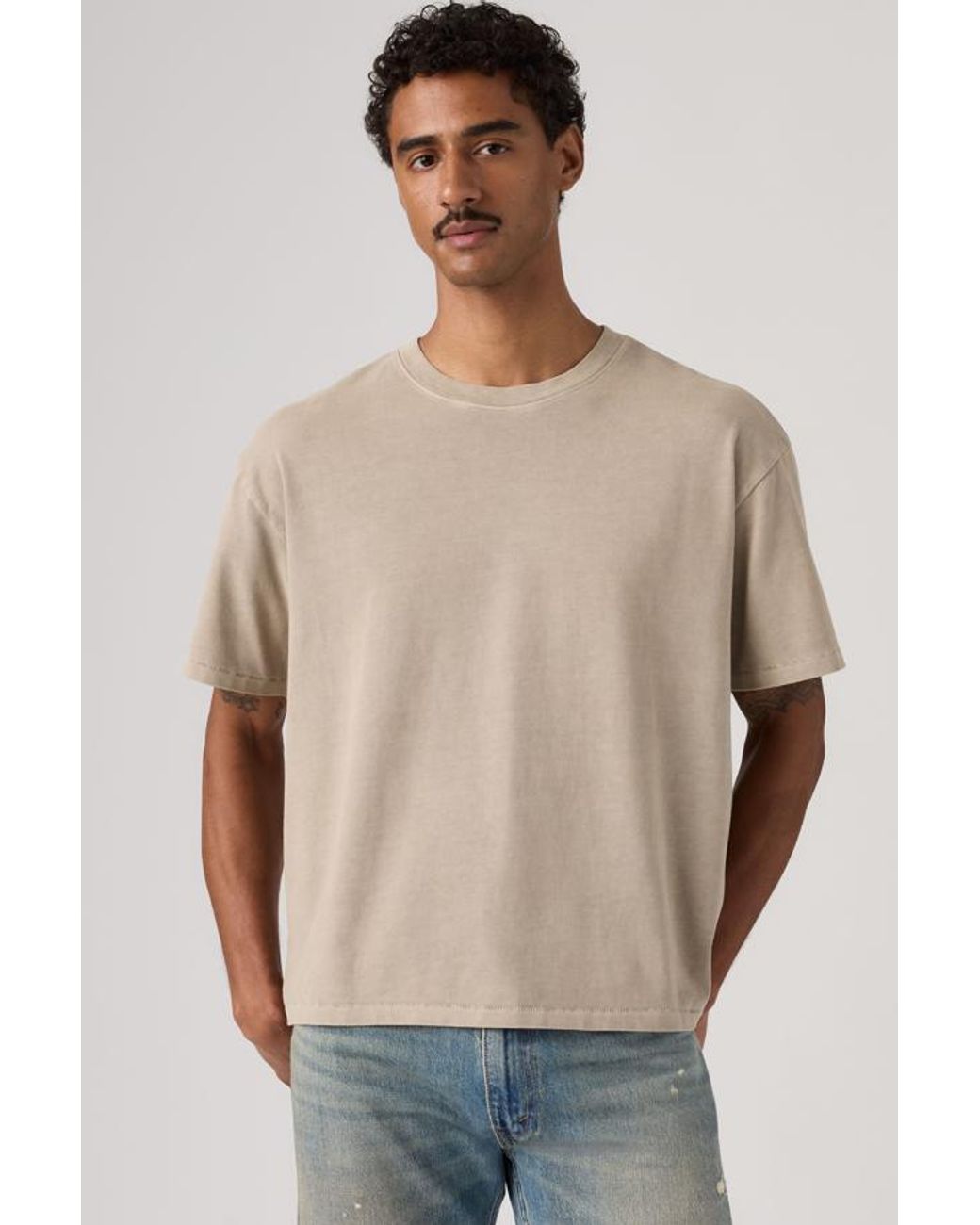 Levi's Gray Boxy Tee for men