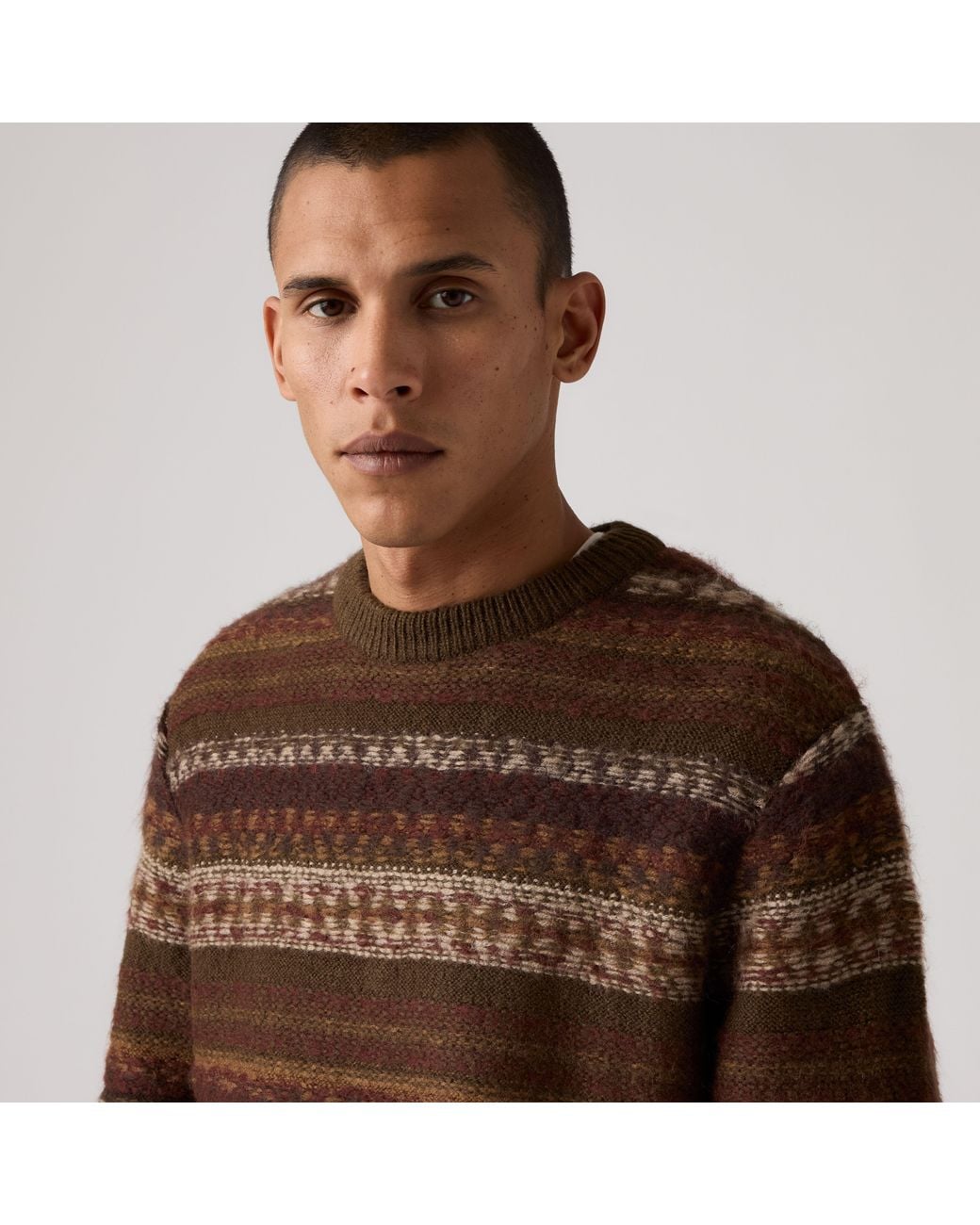 Levi's Brown Presidio Crewneck Sweater for men