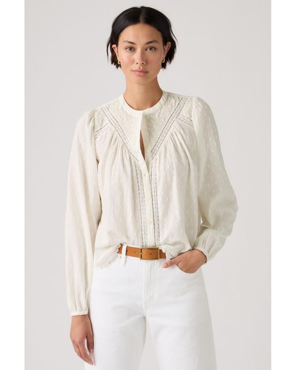 Levi's White Cleo Blouse