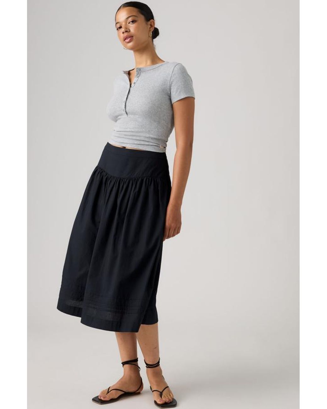 Levi's White Brionna Midi Skirt