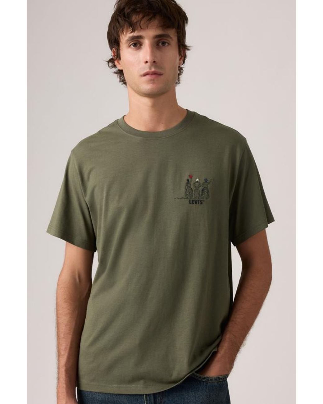 Levi's Green Relaxed Fit Graphic Tee for men