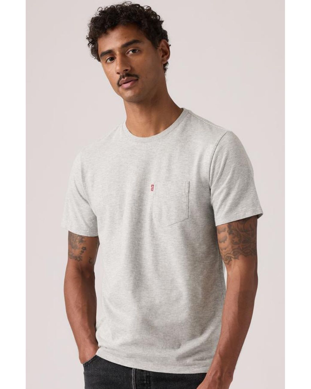 Levi's Gray Classic Pocket Tee for men