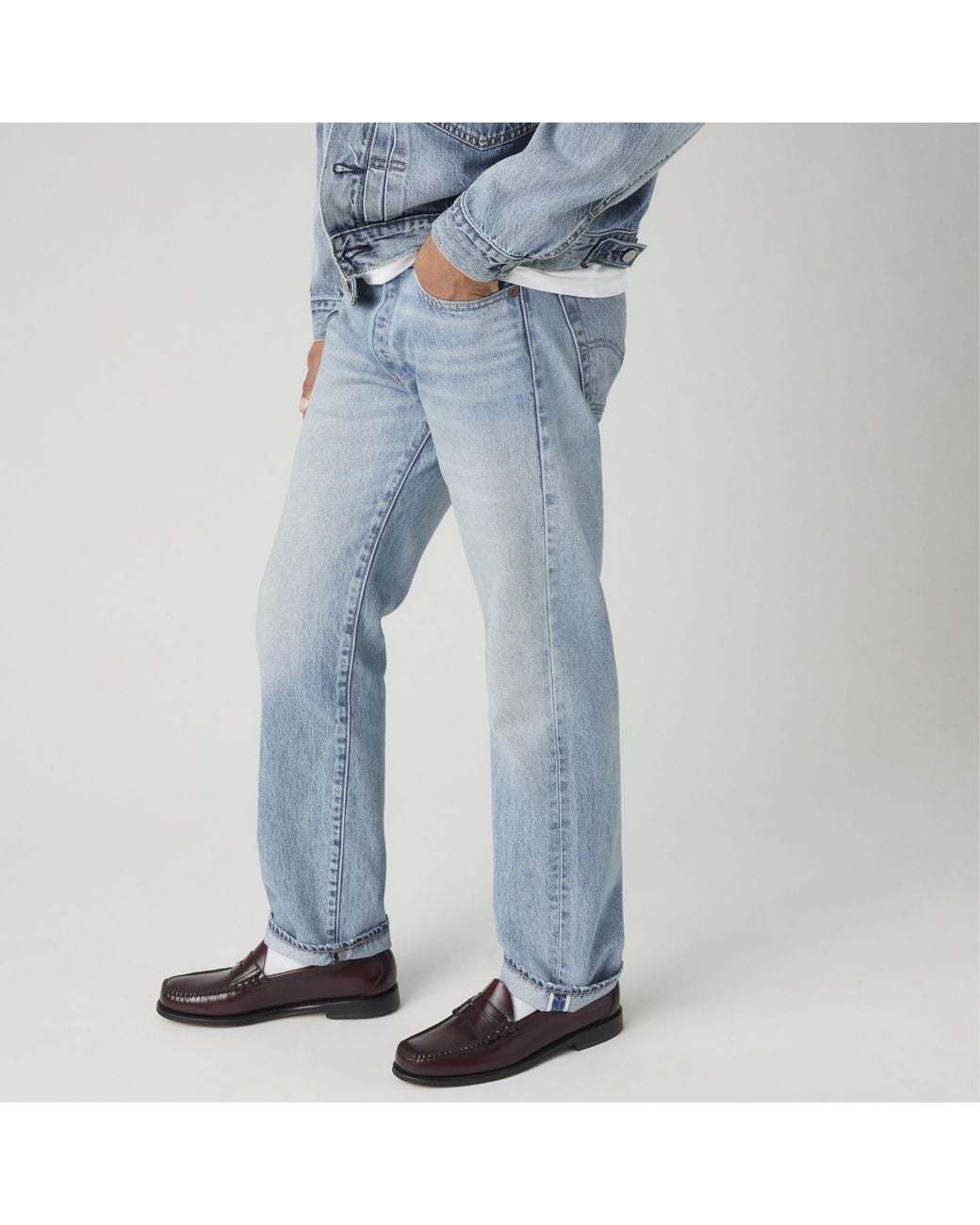 Levi's Blue 501 Original Selvedge Jeans for men