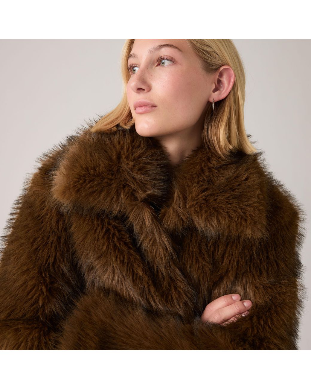 Levi's Brown Laney Faux Fur Jacket