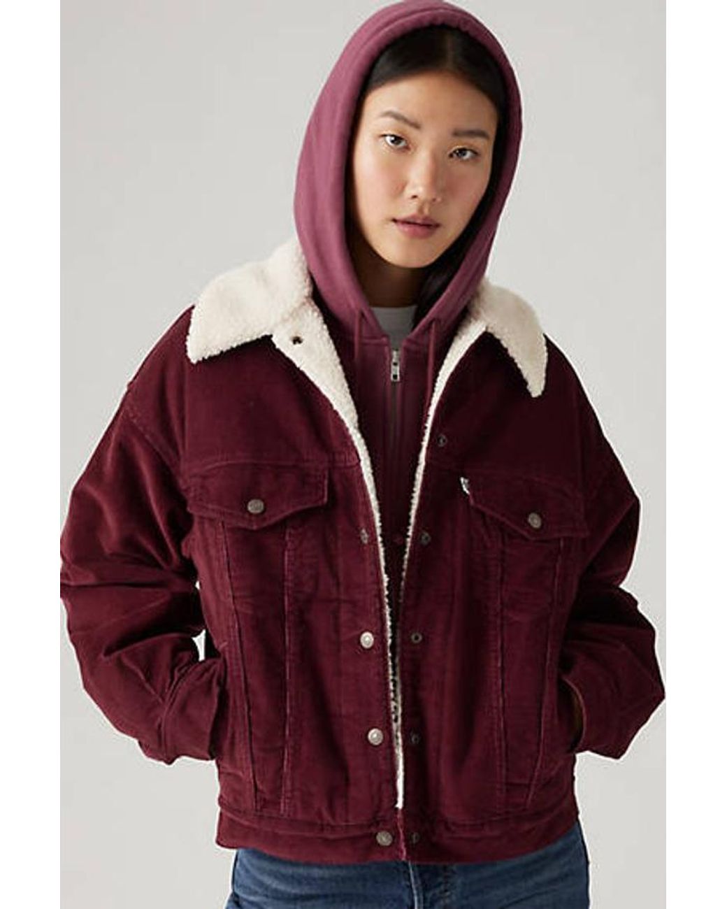 Levis corduroy trucker hot sale