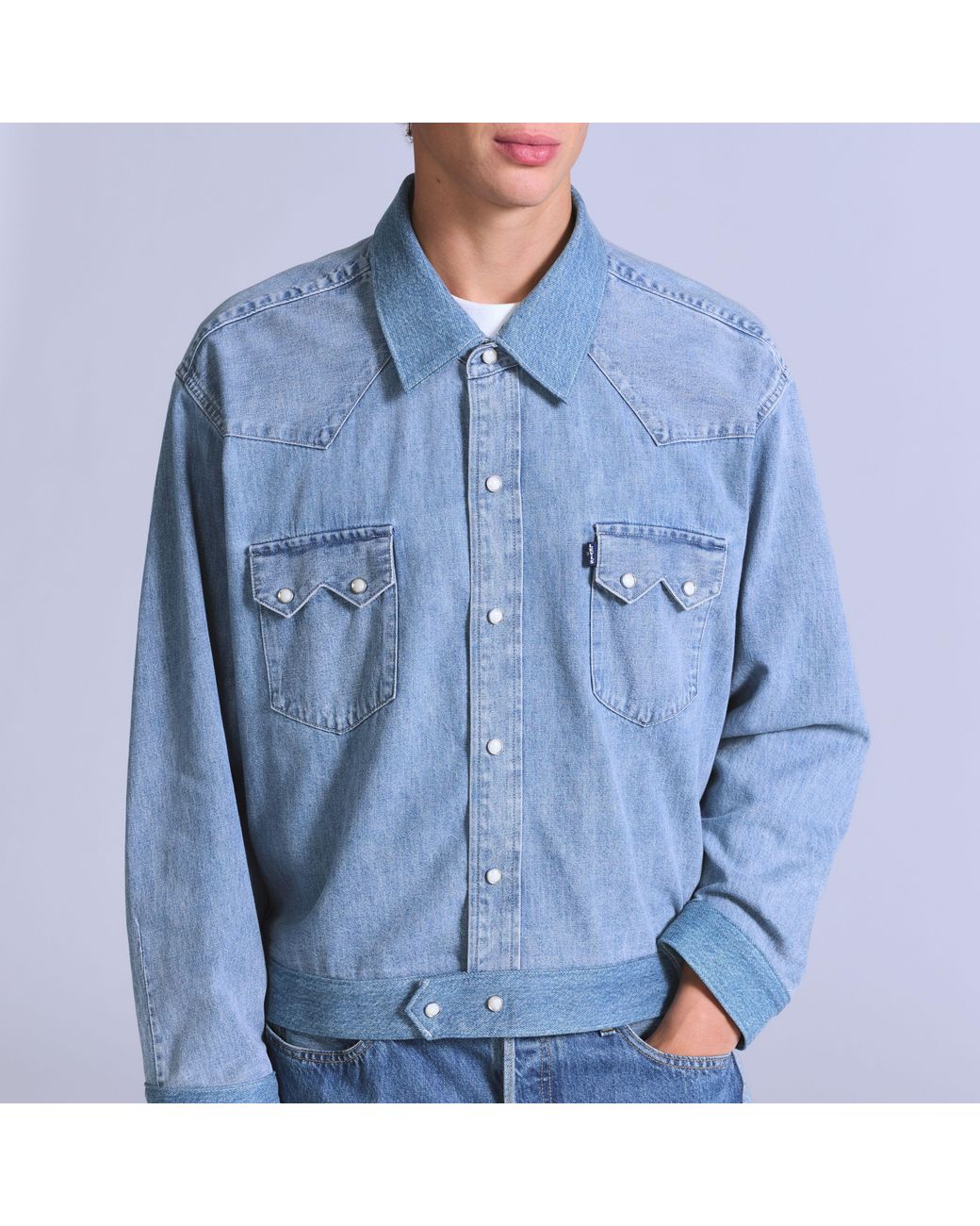 Levi's Blue Customized Sawtooth Jacket for men