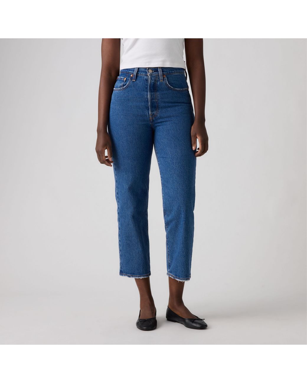 Levi's Blue Ribcage Straight Ankle Jeans