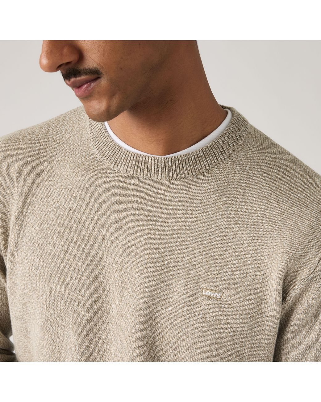 Levi's Natural Lightweight Housemark Sweater for men