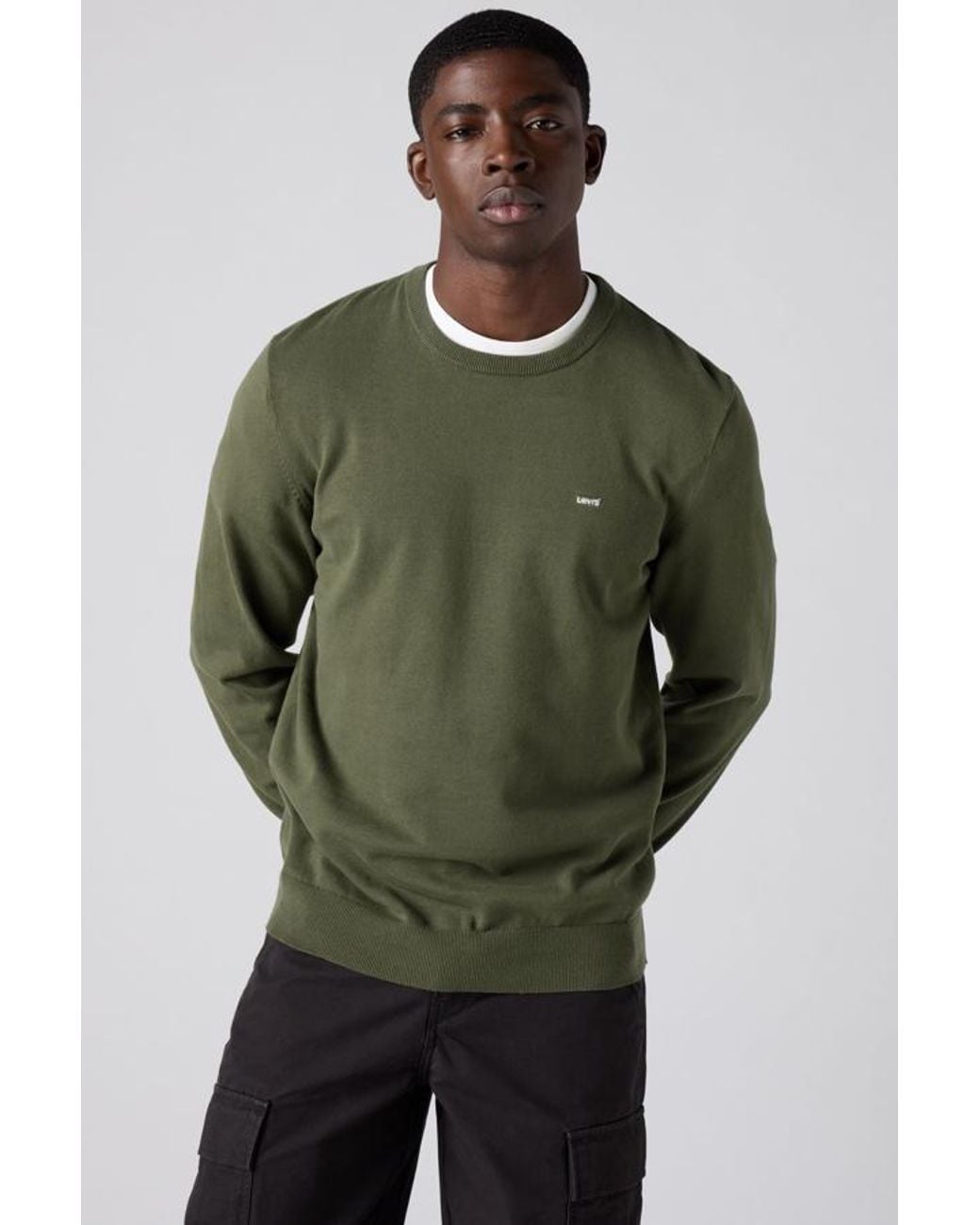 Levi's Green Lightweight Housemark Sweater for men