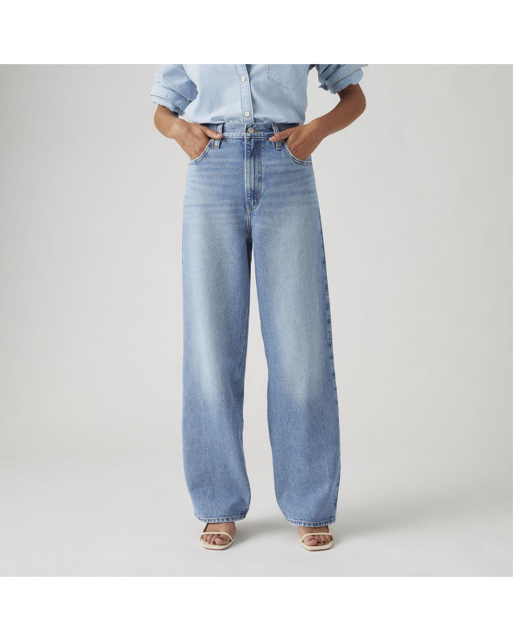 Levi's Blue High Waisted Straight Jeans
