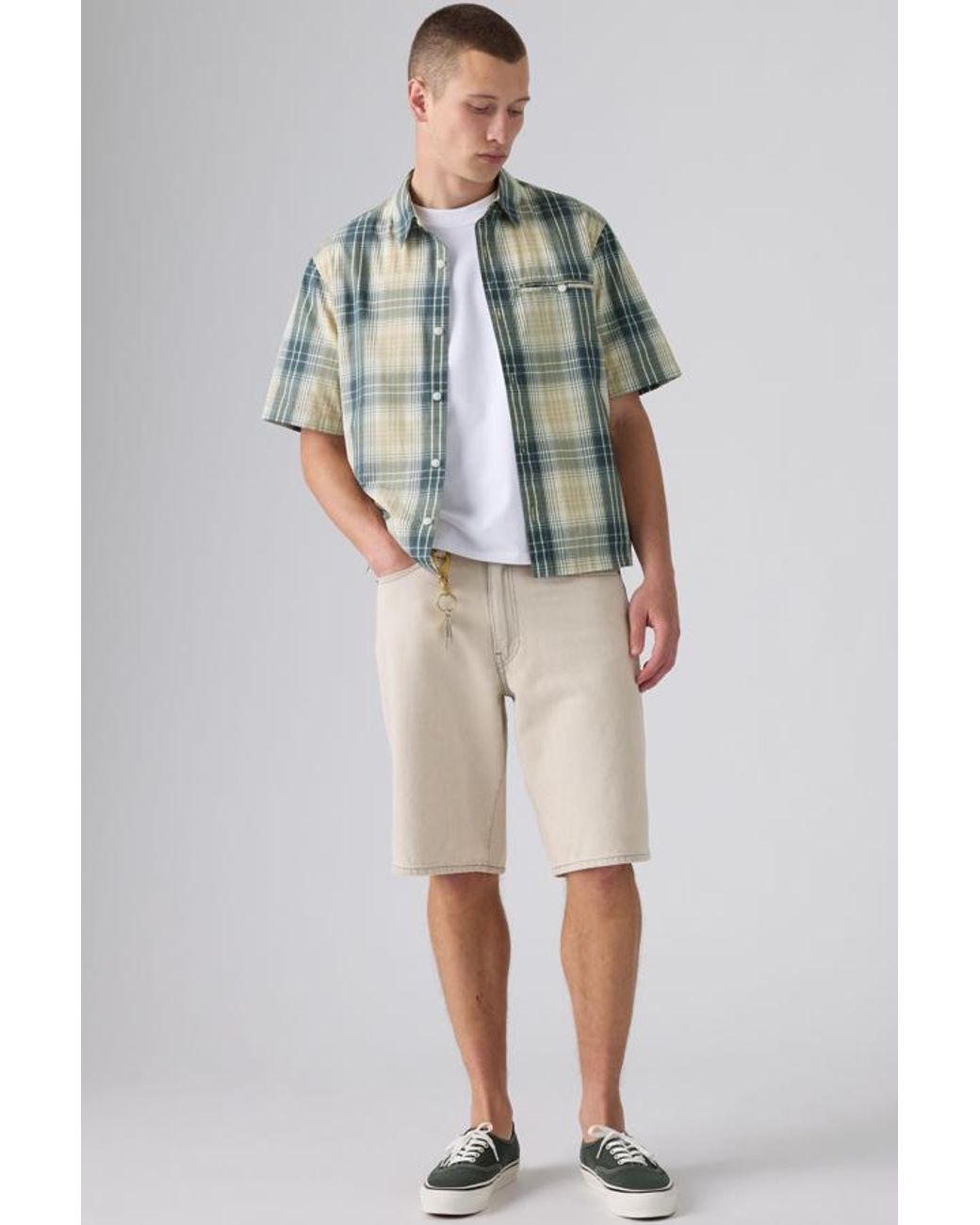 Levi's Gray 478 Baggy Shorts for men
