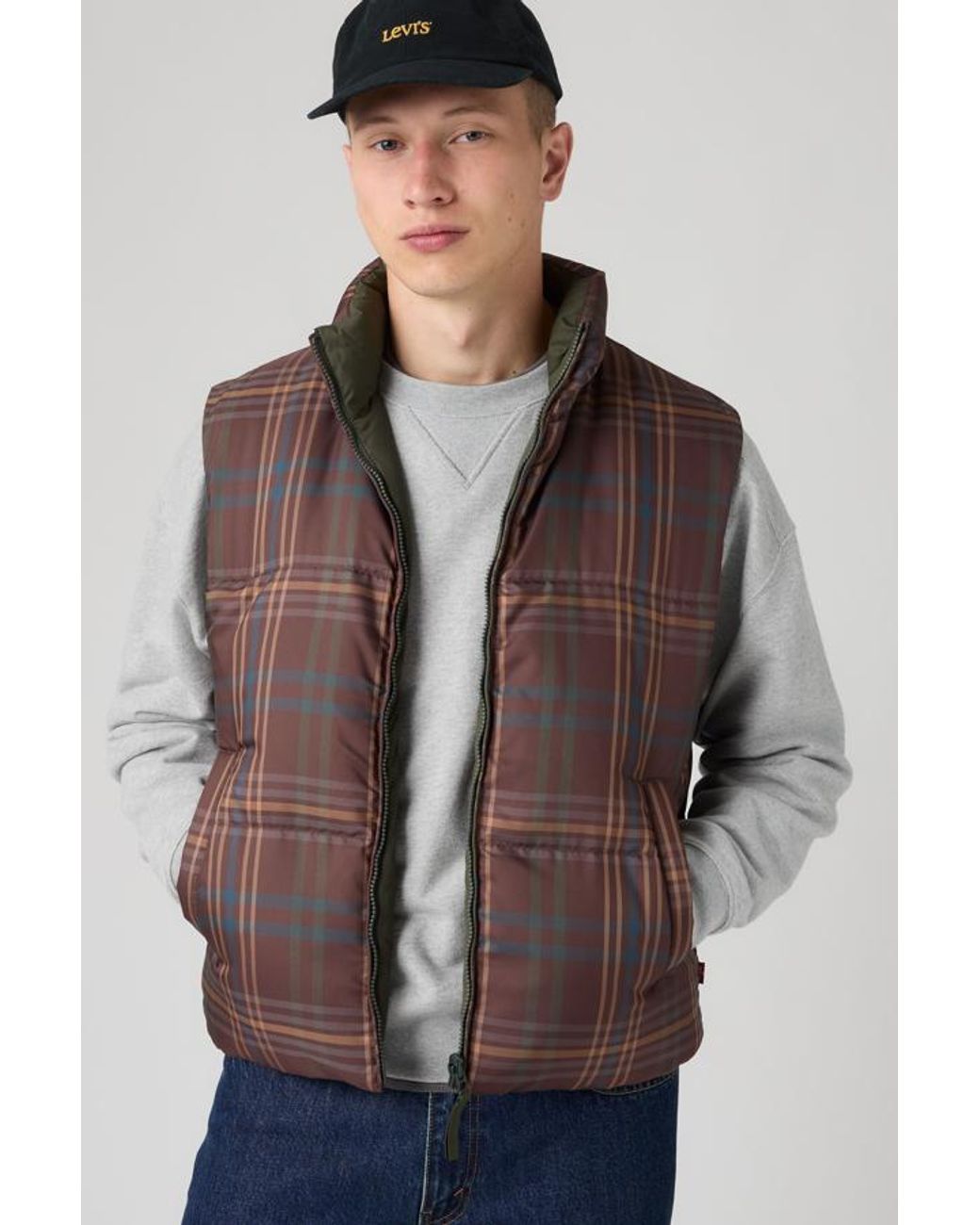 Levi's Rockwell Reversible Vest in het Brown voor heren