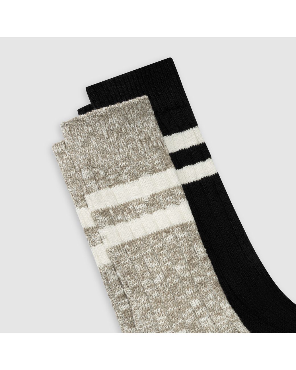 Levi's Black Regular Cut Mouline Bootsock 2 Pack